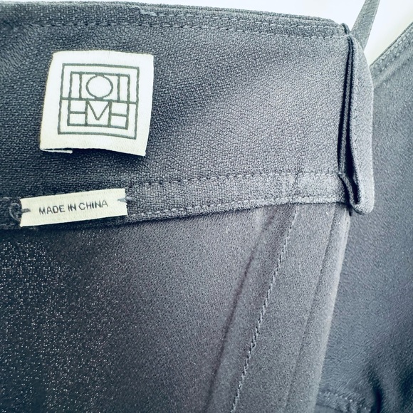 Toteme Cami top Crepe slip dress black with navy hint EU 38 US 6 zip closure - Picture 13 of 16